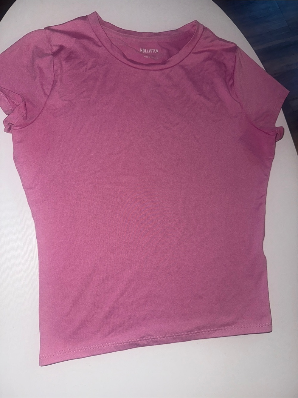 Hollister Women's Rose Pink Short Sleeve Crewneck Tee
